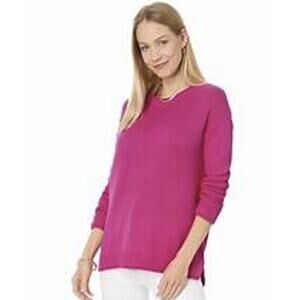 Lilly Pulitzer Women's Small Mystique Pink Bayport Cotton Knit Sweater L16-35